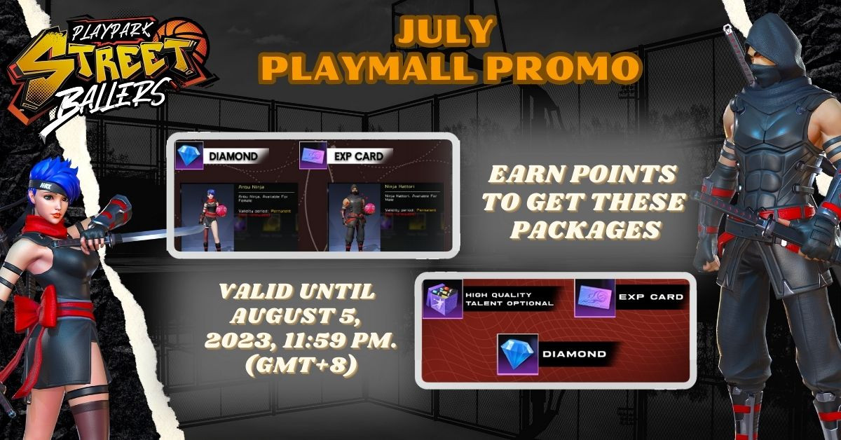 July PlayMall Promotion Redeem for valuable items!  